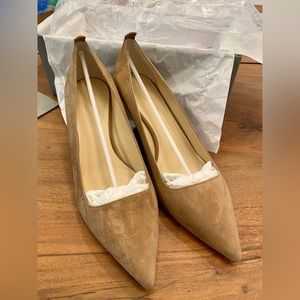 Brand New Everlane Suede Pumps Beige Size 8.5